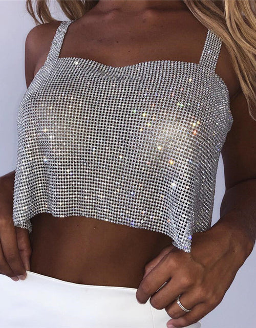 Load image into Gallery viewer, Glitter Nightclub Tank Top
